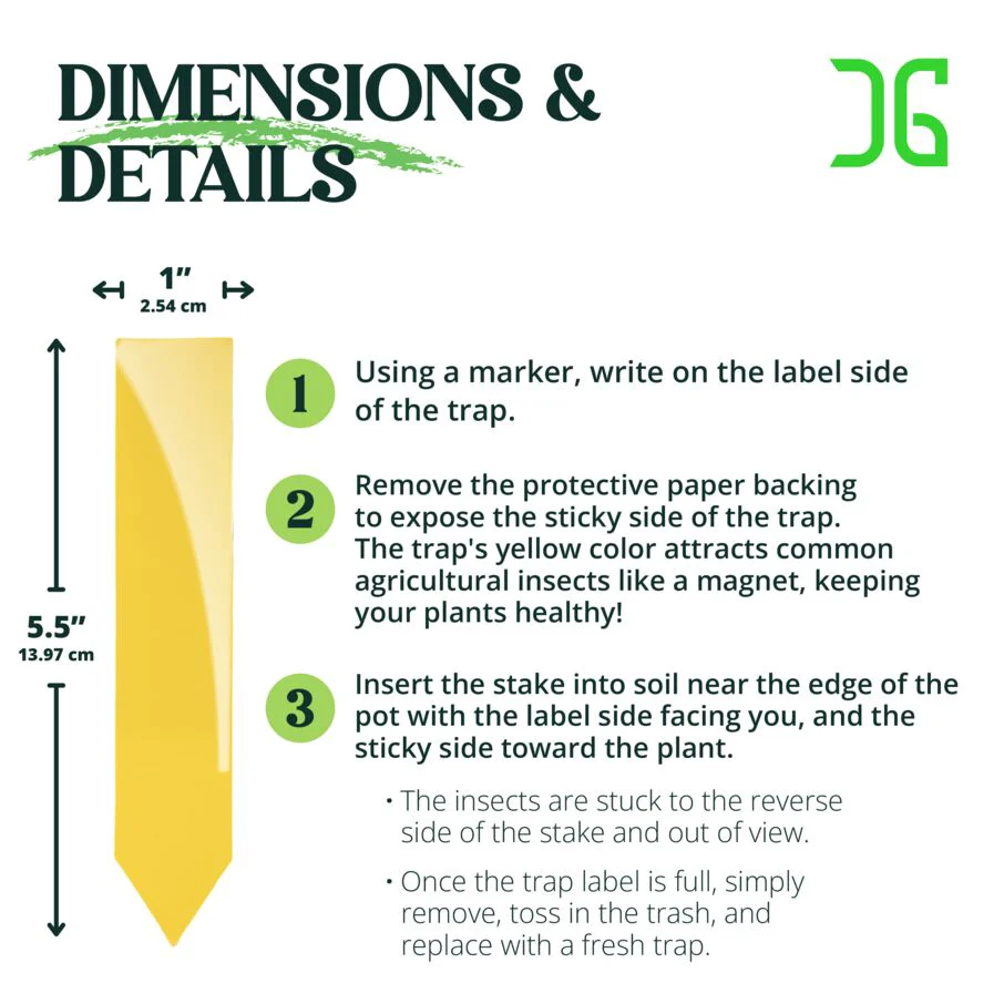 Dual Action Plant Labels Sticky Insect Trap - Image 3
