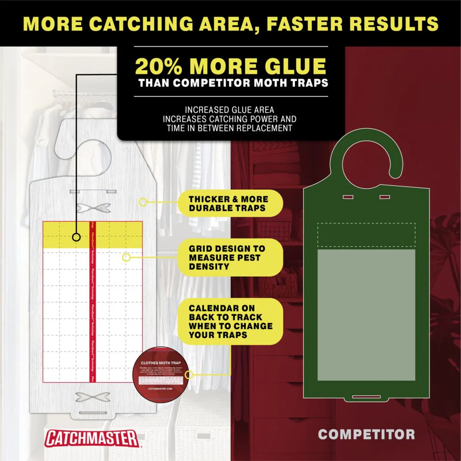 Premium Clothes Moth Traps with Patented Pheromones XL – Hardwood - Image 9