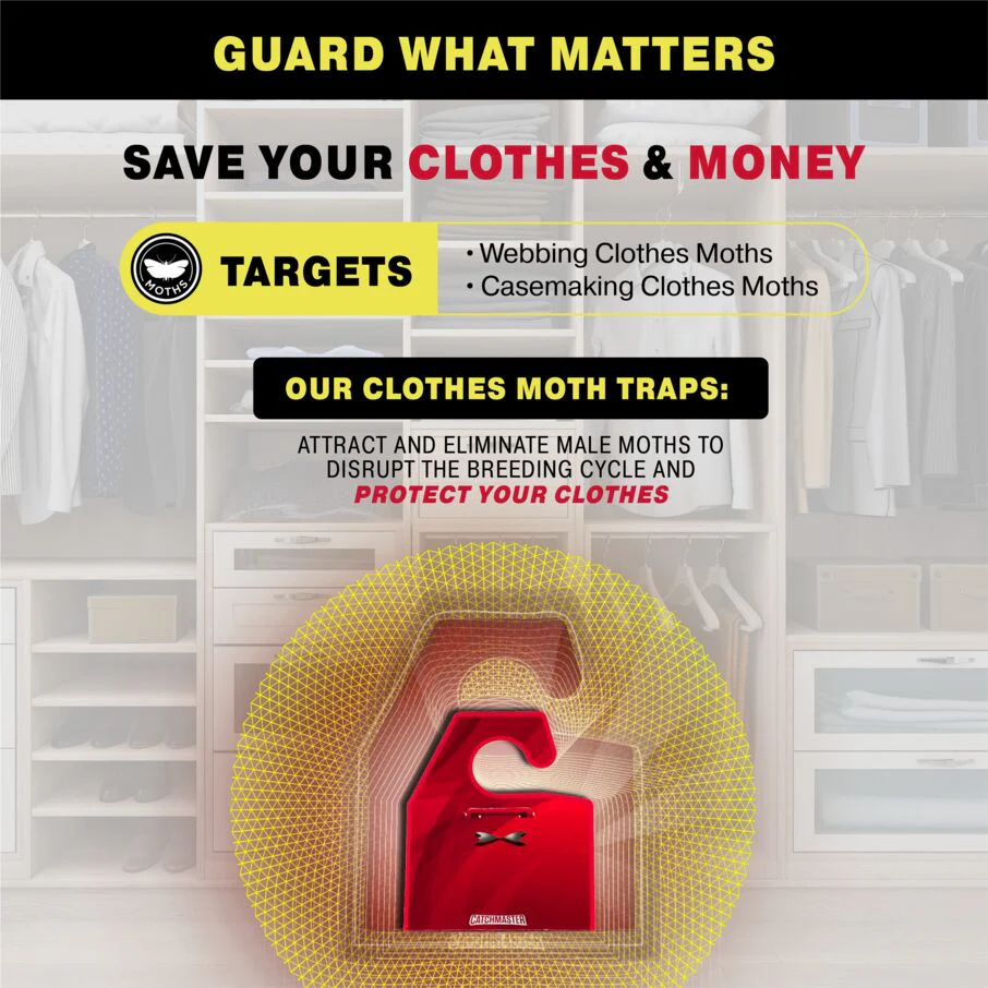 Premium Clothes Moth Traps with Patented Pheromones XL - Red - Image 4
