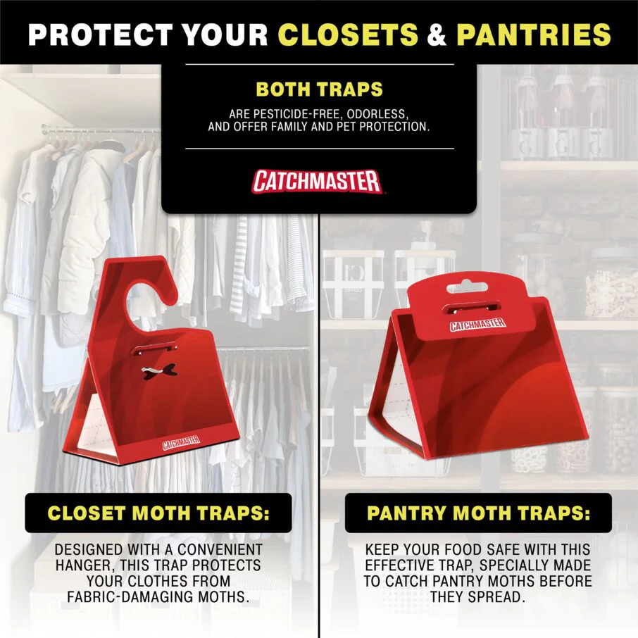 Premium Clothes Moth Traps with Patented Pheromones XL - Red - Image 7