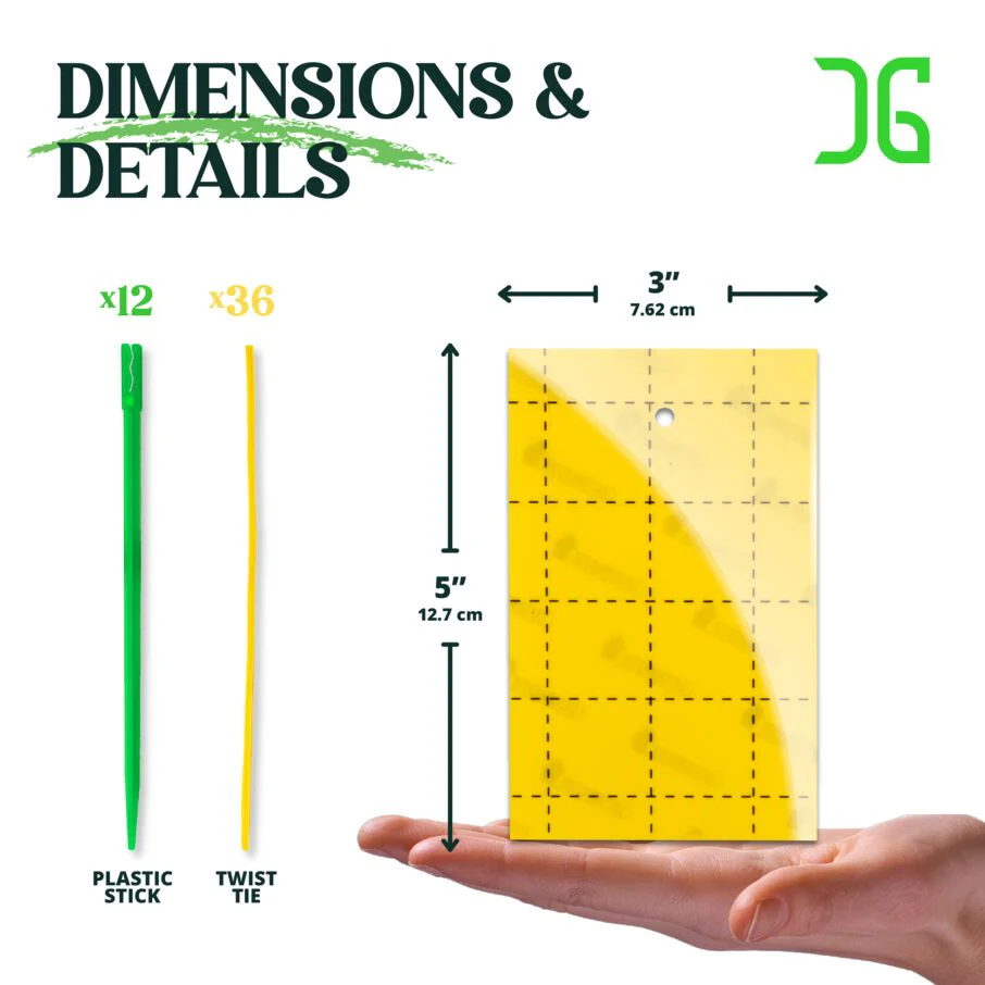 Double-Sided Yellow Sticky Card Insect Trap - Yellow - Image 3