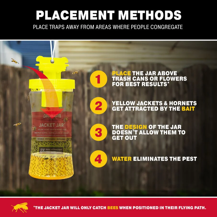 Yellow Jacket, Hornet, & Wasp Trap Jar Bait Refills - Image 6